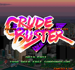 Crude Buster (World FU version) Title Screen